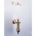  Petroleum Wandlampe Messing, klein mit Hitzeschutz